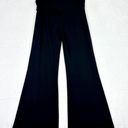 Cache Vintage Flare Leg Foldover Waist Pants Size Medium Black 90s Y2K Photo 0