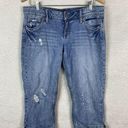 American Eagle  Womens Cropped Jeans AE Artist Size 10 Regular Distressed Y2K‎ Photo 0