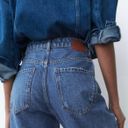 ZARA High Waisted Ripped Rigid Z1975 Mom Jeans Photo 5