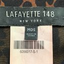 Lafayette 148  New York Diana Shirt Leopard Print Tie Front Long Sleeve Blouse Photo 7