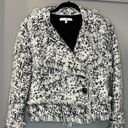 Alexis NWOT  Blazer Black & White Tweed Boucle Fringe Nadia Jacket Size S Photo 2