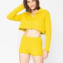 Daisy Revolve Callahan knitwear YELLOW CABLE KNIT LONG SLEEVE  POLO S Photo 0