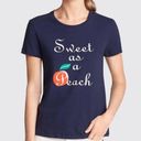 Draper James  Sweet As A Peach Graphic T-shirt Navy Photo 0