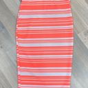 Brat Star  Neon Striped Pencil Skirt Small White Pink Photo 9