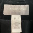 Liz Claiborne  Black Suede Leather Vintage Jacket Sz L Photo 3