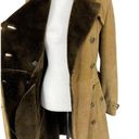 Burberry  Suede Lambskin Shearling Lined Trench Coat Photo 9