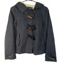 Banana Republic  Navy Blue Zip and Button Hooded Jacket Women Sz S Photo 0