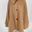 Nap Buttoned Wool Cape Coat One Size Yellow Photo 0