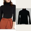 Halogen  Black Ribbed Long Sleeve Turtleneck Women’s Size Small Photo 1