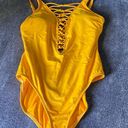 Bleu Rod Beattie Bleu l ROD BEETIE yellow one piece swimsuit with details on front & back ( 12 )  Photo 1