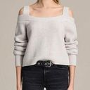 All Saints Dasha Crop Jumper Cold shoulder sweater size Small Photo 0