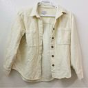 By Together  Basic Cream Tortoise Button Down Oversized Corduroy Shacket Sz Sm Photo 2