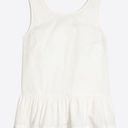 J.Crew  Bow-Back Peplum Tank Top White XXS Preppy Work Profession Business Casual Photo 1