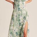 Abercrombie & Fitch Green Silk Maxi Dress Photo 0