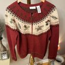 Croft & Barrow Womens vintage zip up sweater cardigan by  size medium Photo 0