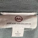 AG Adriano Goldschmied Adriano Goldschmeid 100% Silk Long Sleeve Button Down Tunic in Sage Photo 6