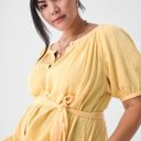 Faherty Dream Cotton Gauze Sun-Washed Yellow Women's Midi Dress Size L Photo 3