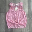 Cynthia Rowley Size Medium Pink Tie-Front Tank Top New With Tags Photo 7