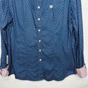 Cinch  Women's Button-Down Western Shirt Blue Pink Dotted Size XXL Flip Cuff Photo 2