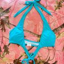 y2k 2000s bright turquoise blue halter wrap bikini top Photo 6