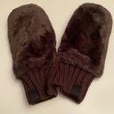 Calvin Klein NWT  Faux Fur Mittens Photo 0