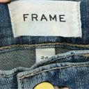 frame denim  Ali High Rise Cigarette Raw Hem Blue Jeans- Size 24 Photo 7