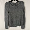 Divided  Women’s Crewneck Pullover Sweater Gray Silver Sparkly Metallic Thread 4 Photo 0