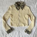 Motel Rocks Ivory Leopard Print Ribbed Zip Up Jacket Photo 1