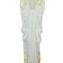 Free People Movement NEW  Morning Rise Ivory Embroidered Neon Onesie Jumpsuit Lg Photo 7