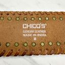 Chico's  Vintage Studded Genuine Leather Floral Tooled Belt Size Medium M Womens Photo 5