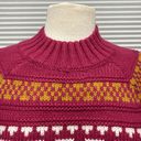 Universal Threads Universal Thread NWT Pink Fair Isle Mock Turtleneck Pullover Sweater Small Photo 4