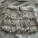 Amazon Belted White Fringe Skirt Photo 0