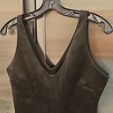 BCBGMAXAZRIA 💕💕 Black Faux-Suede V-Neck Bodysuit Medium M NWT Photo 8