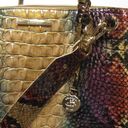 Brahmin NWT  Caroline in Reptilian Ombre Melbourne Leather Structured Purse Photo 2