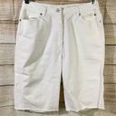 Bermuda Emanuel Ungaru denim white  shorts with pockets raw hem womens Size 10/44 Photo 6