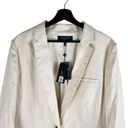 Rag and Bone NEW  Margot Linen Blazer Light Dove One Button Size 12 Photo 3