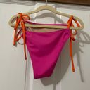 Shade & Shore  pink and orange bikini bottom size medium  Photo 0