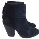 Rag and Bone  NEWBURY CLASSIC SUEDE TWO TONE BOOTS BLACK NAVY WOMENS SIZE 8 $485 Photo 15