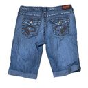 Jessica Simpson Quincy By  Womens Jean Shorts Size Juniors 7 Cuffed Stretch‎ Photo 4