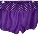 Xhilaration Athletic Polka Dot Running Shorts With Pockets Purple White Sz Large Photo 1