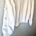 Banana Republic  White Sweater Buttoned Sleeves Photo 3