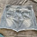 Jean Mini Skirt Denim Distressed Faded Y2K Punk Grunge Summer Festival Size 14 Photo 1