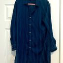 Commando  Pajama Striped Navy Sleep Night Shirt Dress Size Medium Photo 1