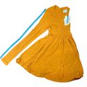 True Craft NWT  Babydoll Orange Top Long Sleeve Round Neck Size Small S Photo 8