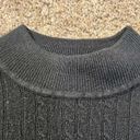 Laura Scott  Vintage 90s Cable Knit Sweater Mock Neck Black Size Medium Y2K Photo 5