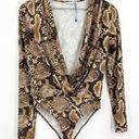 ZARA  Snakeskin Wrap Bodysuit NEW Size Small Photo 3