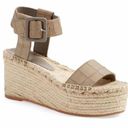 Vince  Abby Croc Espadrille Platform Sandals Taupe Summer Bohemian Chic size 9 Photo 0