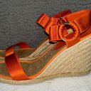 Ralph Lauren Lauren  Shoes Women's 7.5B Indigo Orange Espadrille Wedge Ankle Photo 0