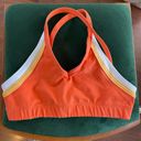 Gigo Active Brazil halter sports bra in orange white and yellow size S small NWT Photo 2