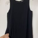 Vince . Black sleeveless shift zip up leather trim dress size US 6 Photo 3